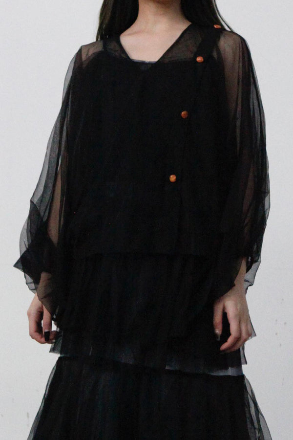 MUTEDANCE black mesh top MD22FW04 PM50